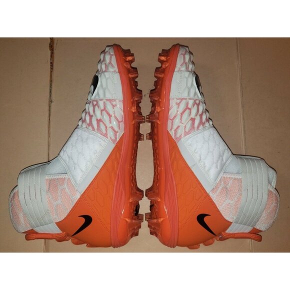 NIKE FORCE SAVAGE ELITE 2 FOOTBALL CLEATS WHITE/ORANGE MEN\'S SIZE 14 NEW main image 6